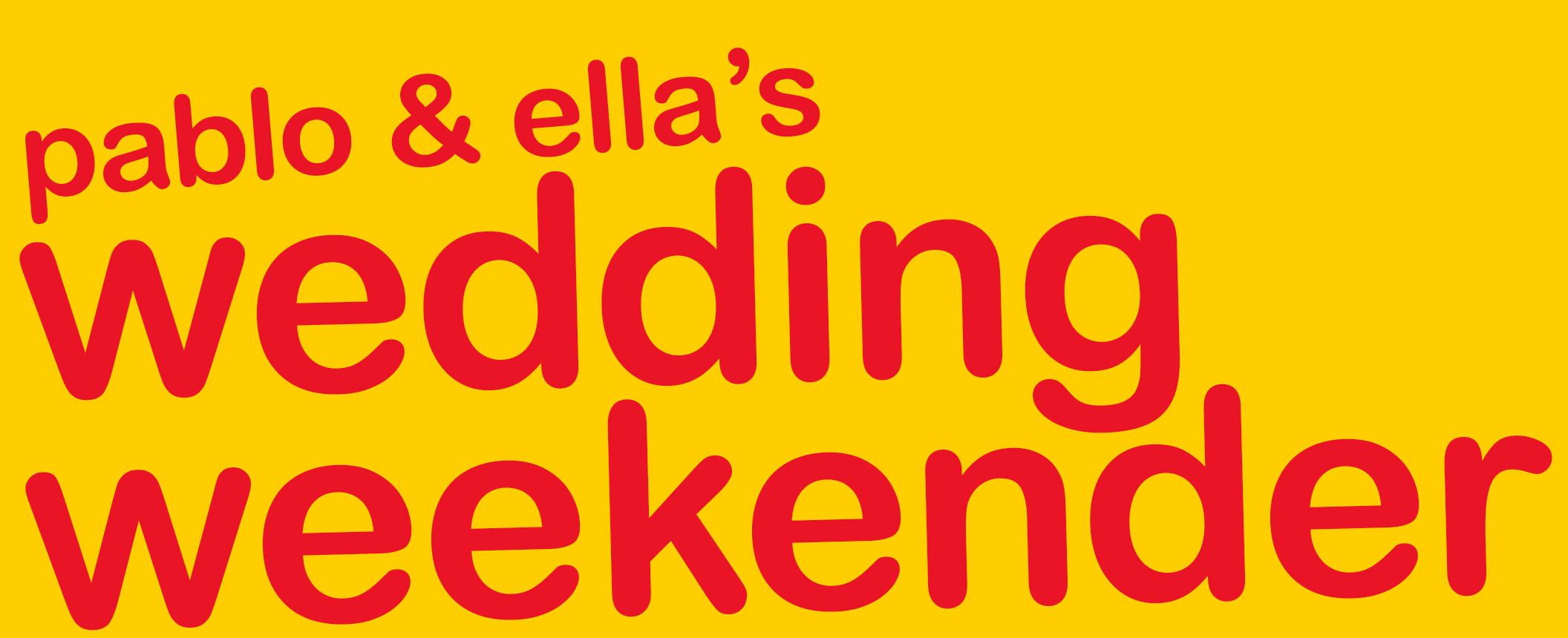 pablo & ella's wedding weekender